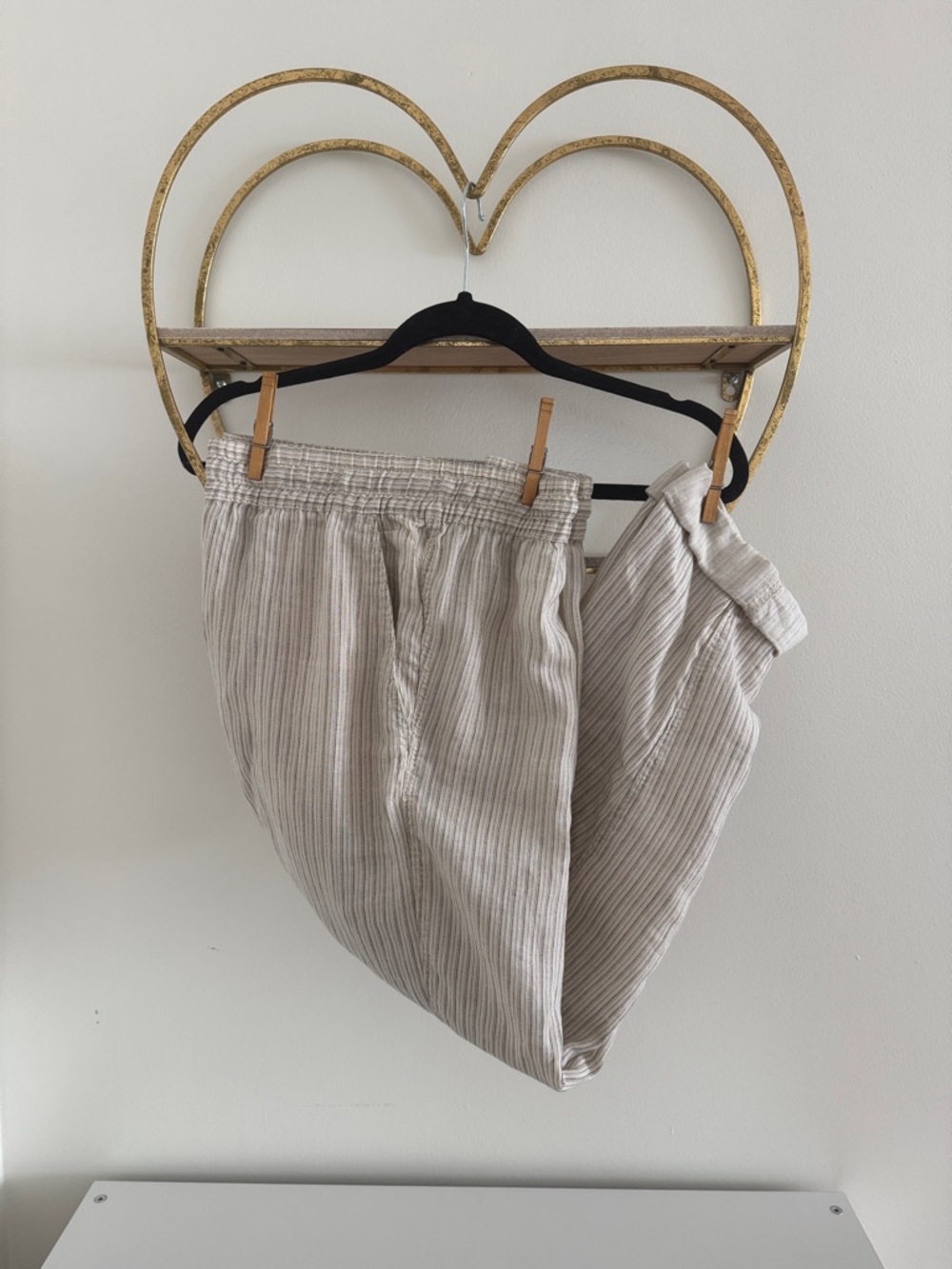 H&M Striped Linen Joggers